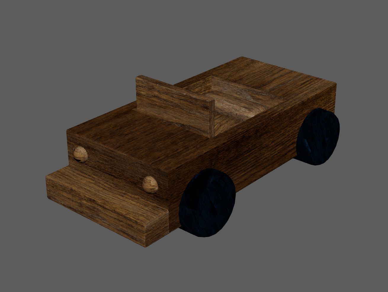 Toy car without wireframe outline