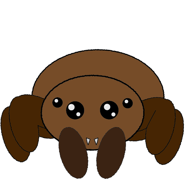 Cute spider character illustration